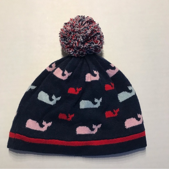 Vineyard Vines Other - Vineyard Vines Girls Multi Whale Pom Pom Beanie.